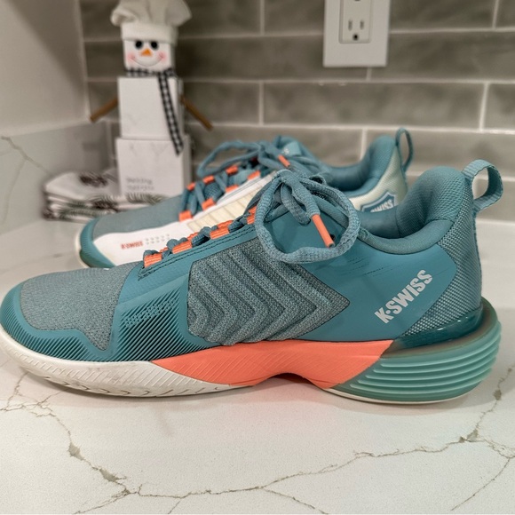 K-Swiss Ultrashot 3. Women Size 8.5 Color Blanc De Blanc/Nile Blue/Desert Flower - Picture 6 of 11